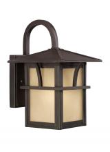 Generation Lighting - Seagull US 88880EN3-51 - Medford Lakes transitional 1-light LED outdoor exterior small wall lantern sconce in statuary bronze