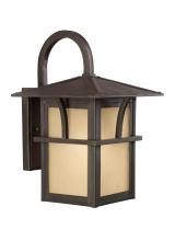 Generation Lighting - Seagull US 88881-51 - Medford Lakes transitional 1-light outdoor exterior medium wall lantern sconce in statuary bronze fi