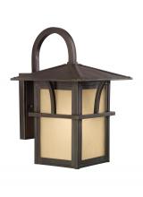 Generation Lighting - Seagull US 88881EN3-51 - Medford Lakes transitional 1-light LED outdoor exterior medium wall lantern sconce in statuary bronz