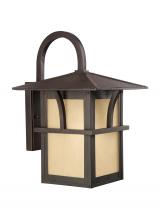 Generation Lighting - Seagull US 88882EN3-51 - Medford Lakes transitional 1-light LED outdoor exterior large wall lantern sconce in statuary bronze