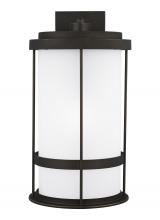 Generation Lighting - Seagull US 8890901DEN3-71 - Wilburn modern 1-light LED outdoor exterior Dark Sky compliant extra large wall lantern sconce in an