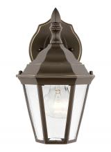 Generation Lighting - Seagull US 88937-71 - Bakersville traditional 1-light outdoor exterior small wall lantern sconce in antique bronze finish