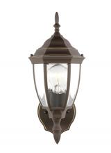 Generation Lighting - Seagull US 88940-71 - Bakersville traditional 1-light outdoor exterior round wall lantern sconce in antique bronze finish