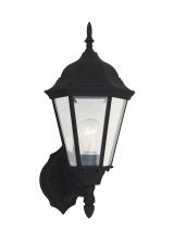 Generation Lighting - Seagull US 88941-12 - Bakersville traditional 1-light outdoor exterior wall lantern in black finish with clear beveled gla