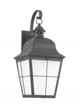 Generation Lighting - Seagull US 89273-46 - Chatham traditional 1-light large outdoor exterior wall lantern sconce in oxidized bronze finish wit