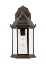 Generation Lighting - Seagull US 8938701-71 - Sevier traditional 1-light outdoor exterior medium downlight outdoor wall lantern sconce in antique