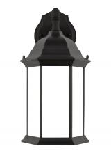 Generation Lighting - Seagull US 8938751EN3-12 - Sevier traditional 1-light LED outdoor exterior medium downlight outdoor wall lantern sconce in blac