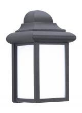 Generation Lighting - Seagull US 8788-12 - Mullberry Hill traditional 1-light outdoor exterior wall lantern sconce in black finish with smooth