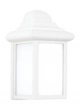 Generation Lighting - Seagull US 8788-15 - Mullberry Hill traditional 1-light outdoor exterior wall lantern sconce in white finish with smooth