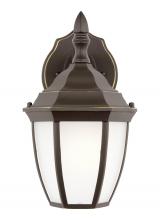 Generation Lighting - Seagull US 89936EN3-71 - Bakersville traditional 1-light LED outdoor exterior small round wall lantern sconce in antique bron