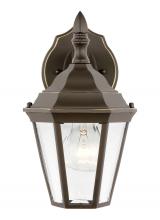 Generation Lighting - Seagull US 89937-71 - Bakersville traditional 1-light outdoor exterior small wall lantern sconce in antique bronze finish
