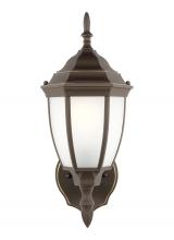 Generation Lighting - Seagull US 89940EN3-71 - Bakersville traditional 1-light LED outdoor exterior round wall lantern sconce in antique bronze fin