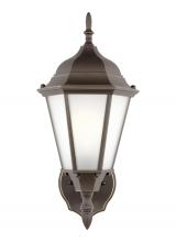 Generation Lighting - Seagull US 89941-71 - Bakersville traditional 1-light outdoor exterior wall lantern sconce in antique bronze finish with s