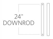 Generation Lighting - Seagull US DR24DWZ - 24" Downrod in Dark Weathered Zinc