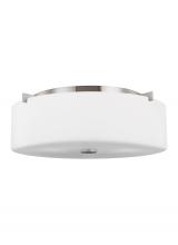 Generation Lighting - Seagull US FM312BS - Large Three Light Flush Mount