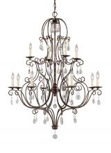 Generation Lighting - Seagull US F1938/8+4MBZ - Large Chandelier