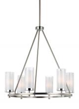 Generation Lighting - Seagull US F2985/6SN/CH - Medium Chandelier