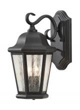 Generation Lighting - Seagull US OL5901EN/BK - Martinsville traditional 2-light LED outdoor exterior medium wall lantern sconce in black finish wit