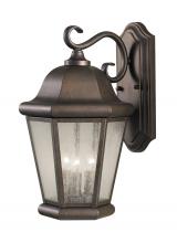 Generation Lighting - Seagull US OL5902CB - Martinsville traditional 3-light outdoor exterior large wall lantern sconce in corinthian bronze fin