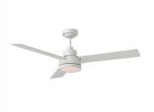 Generation Lighting - Seagull US 3JVR52RZWD - Jovie 52" Dimmable Indoor/Outdoor Integrated LED Matte White Ceiling Fan with Light Kit Wall Con