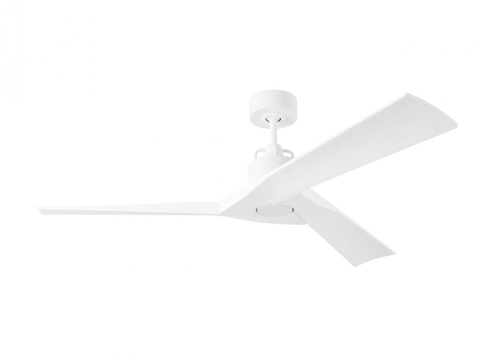 Alma 52-inch indoor/outdoor Energy Star smart ceiling fan in matte white finish