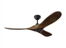 Visual Comfort & Co. Fan Collection 3MAVSM52MBK - Maverick Smart 52 Ceiling Fan in Matte Black with Dark Walnut Blades