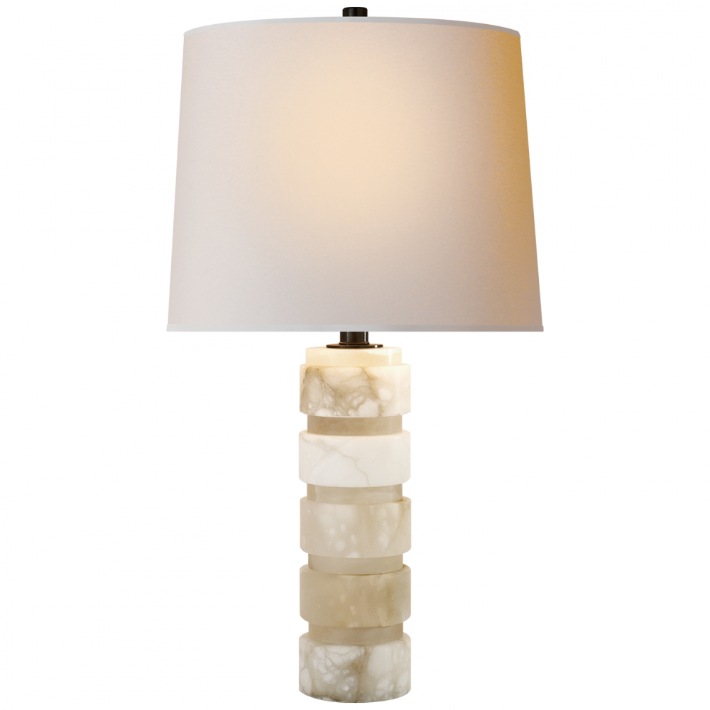 Round Chunky Stacked Table Lamp