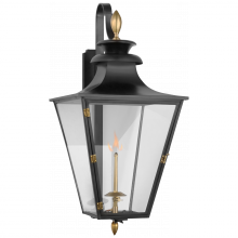 Visual Comfort & Co. Signature Collection RL CHO 2436BLK-CG - Albermarle Medium Bracketed Gas Wall Lantern