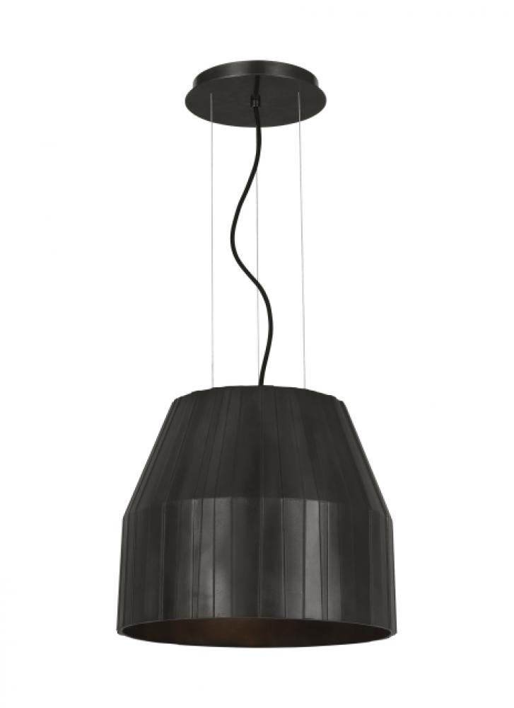 The Bling Large 1-Light Damp Rated Integrated Dimmable LED Ceiling Pendant in Plated Dark Bronze