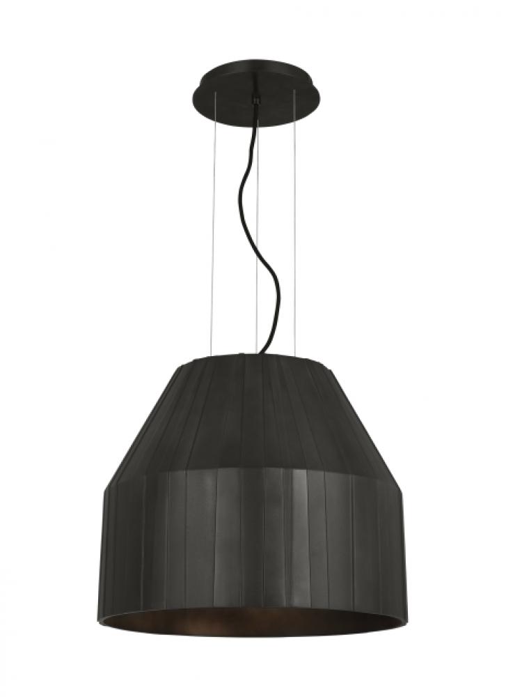 The Bling X-Large 1-Light Damp Rated Integrated Dimmable LED Ceiling Pendant in Plated Dark Bronze