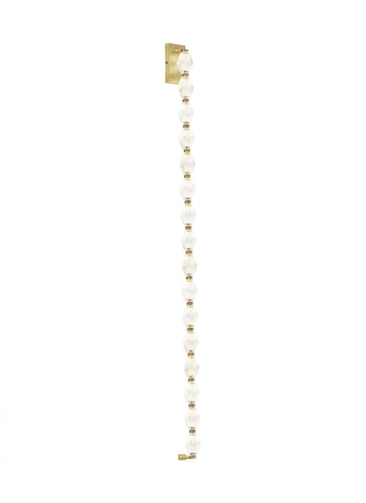 Modern Collier dimmable LED 53 Wall Sconce Light in a Natural Brass/Gold Colored finish