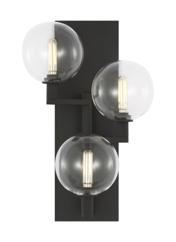 The Gambit Dry Rated Triple Damp Rated 3-Light Integrated Dimmable LED Wall Sconce