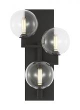 Visual Comfort & Co. Modern Collection 700WSGMBTCB - The Gambit Dry Rated Triple Damp Rated 3-Light Integrated Dimmable LED Wall Sconce