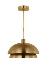 Visual Comfort & Co. Modern Collection SLPD13427NB - The Shanti Large 1-Light Damp Rated Integrated Dimmable LED Ceiling Pendant in Natural Brass
