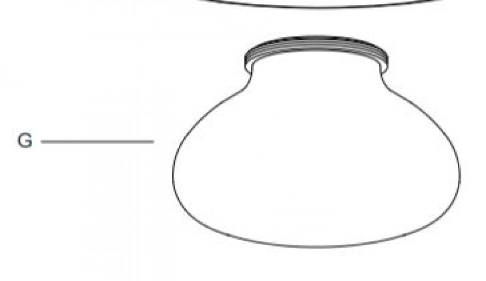 Replacement globe for Agnes flush mount