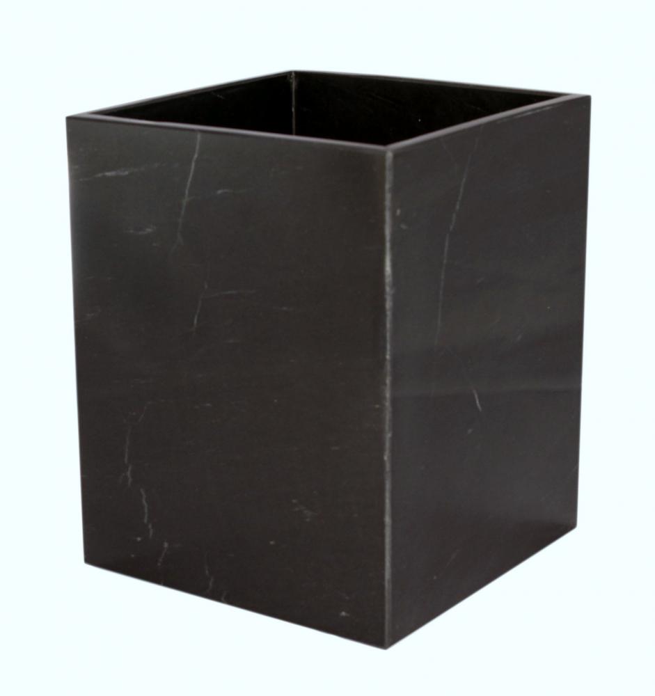 Mytus Collection Jet Black Marble Waste Bin