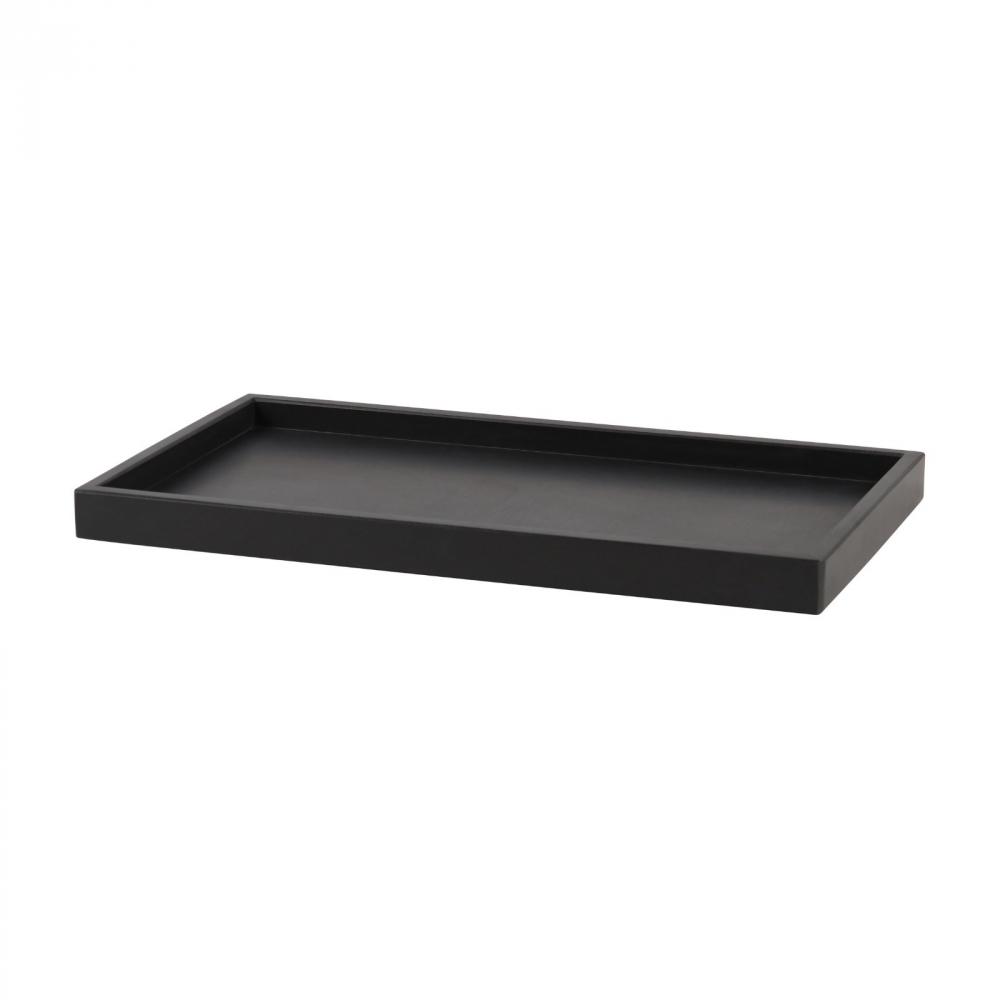 Jet Black Marble Honed Finish Vanity Tray