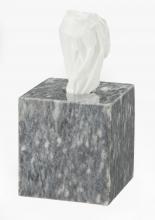 City Lights Detroit Items BA02-5CG - Myrtus Collection Cloud Gray Marble Tissue Box Holder
