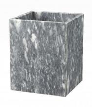 City Lights Detroit Items BA02-6CG - City Lights Items - Myrtus Collection Cloud Gray Marble Waste Bin