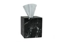 City Lights Detroit Items BA03-5PBZ - Eris Collection Black Zebra Marble Polished Finish Tissue Box Holder
