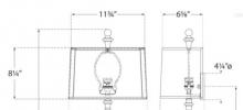 City Lights Detroit Items 11.75x12.5x8.14 shield HB40 white- HB40 egg - Cawdor sconce custom shades
